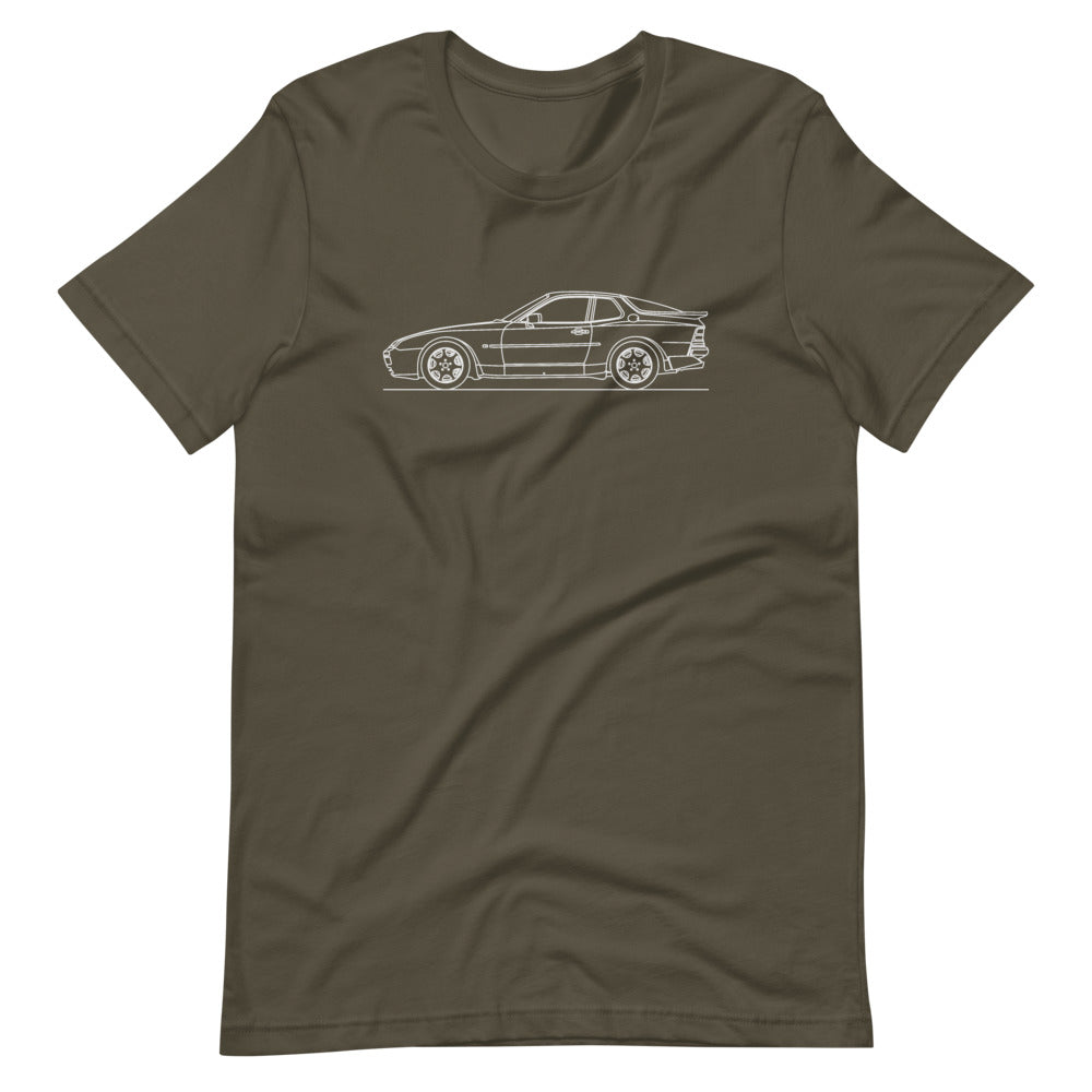 Porsche 944 Turbo S T-shirt Army - Artlines Design