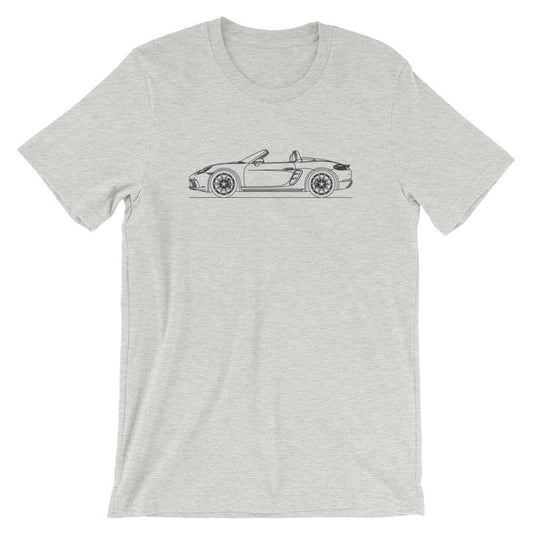 Porsche Boxster S silhouette graphic T-shirt design