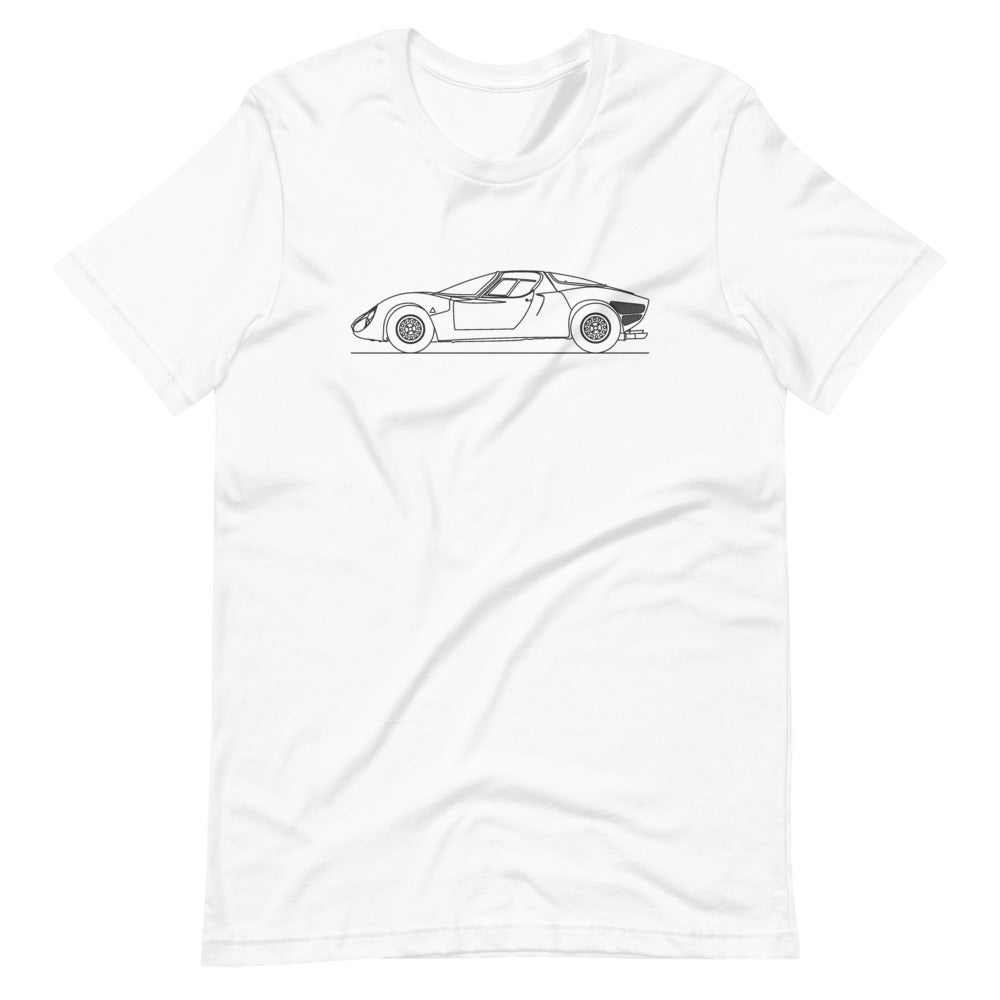 Alfa Romeo 33 Stradale t-shirt design illustration