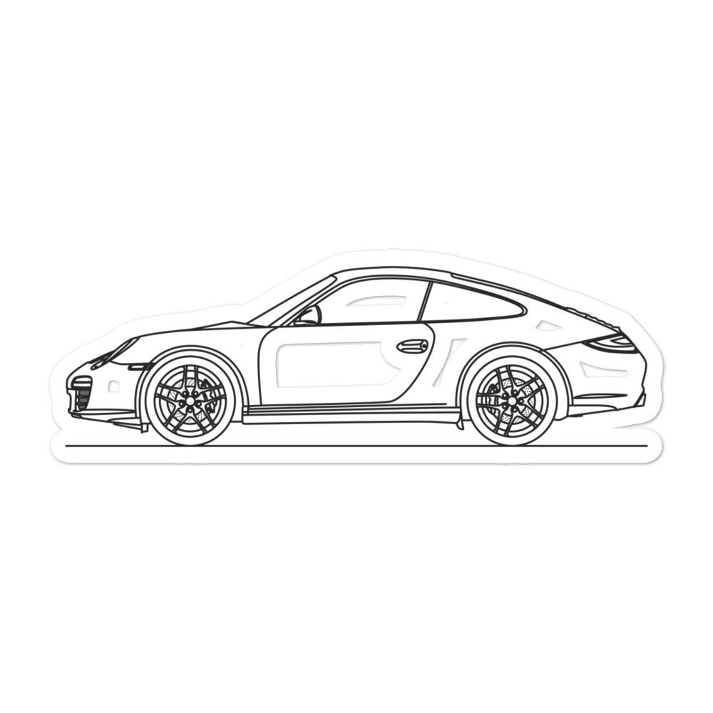 Porsche 911 997.2 Outline Sticker on display