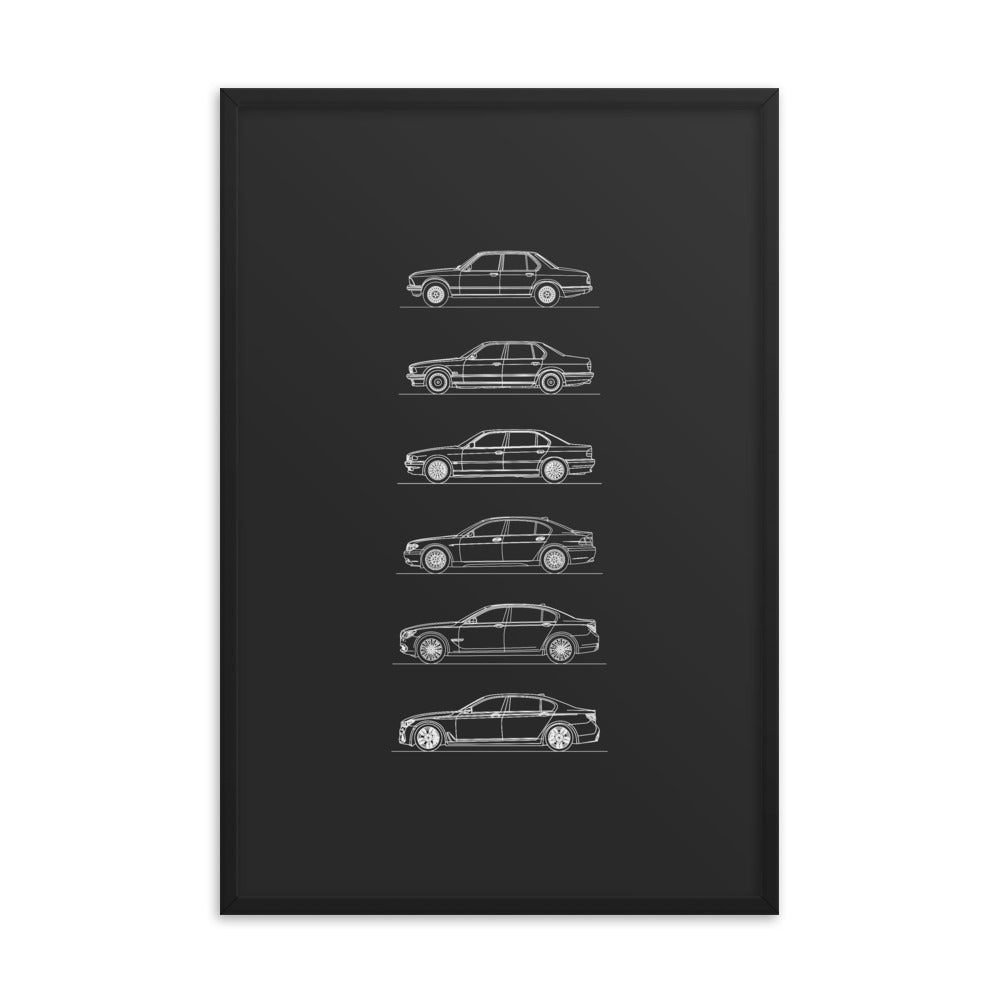 BMW 7 Series Evolution Poster