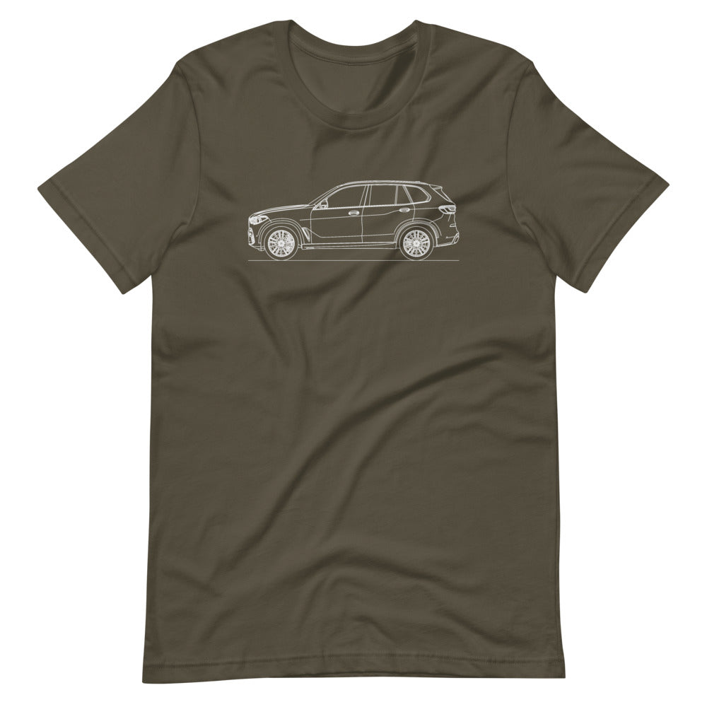 BMW G05 X5 T-shirt Army - Artlines Design