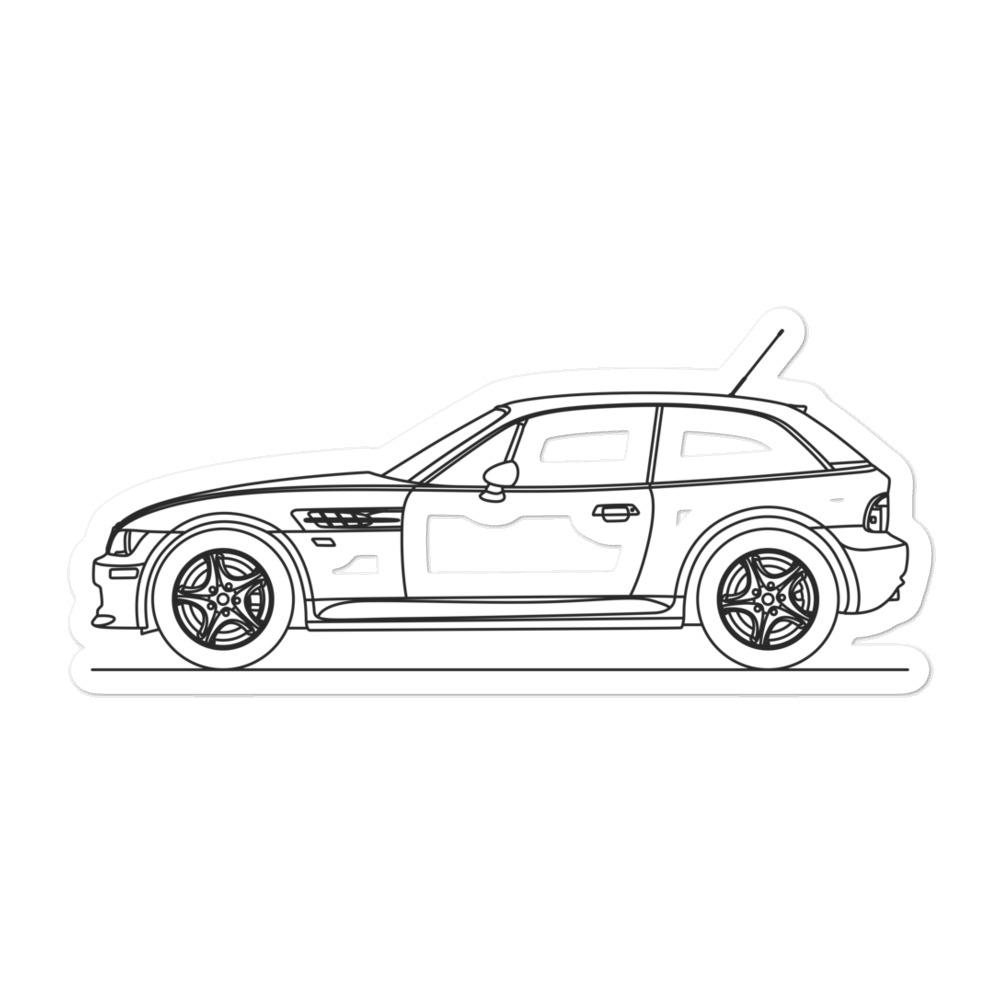 BMW E36 Z3M Coupe Outline sticker design displayed