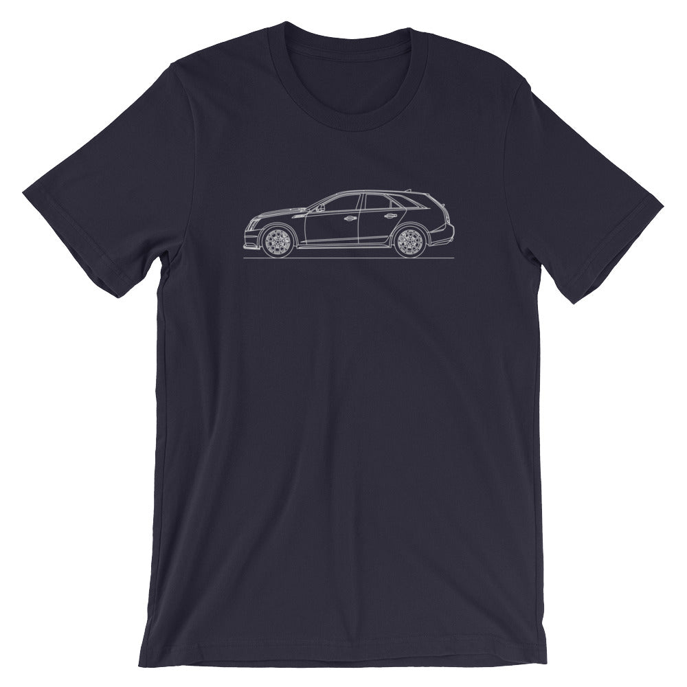 Cadillac CTS-V II Wagon T-shirt Navy - Artlines Design