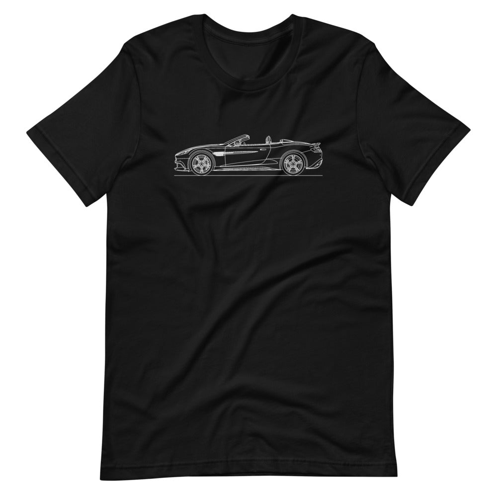Aston Martin Vanquish S Volante Black T-shirt - Artlines Design