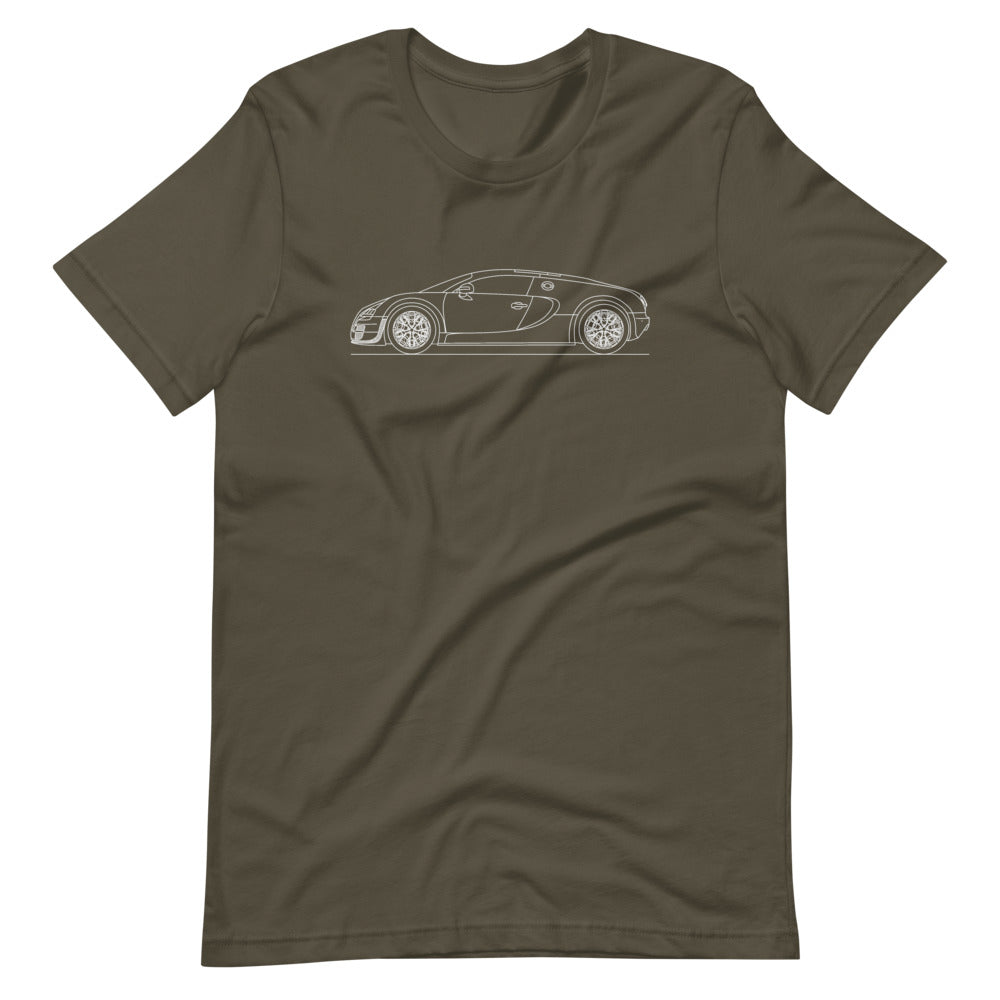 Bugatti Veyron 16.4 Super Sport T-shirt Army - Artlines Design