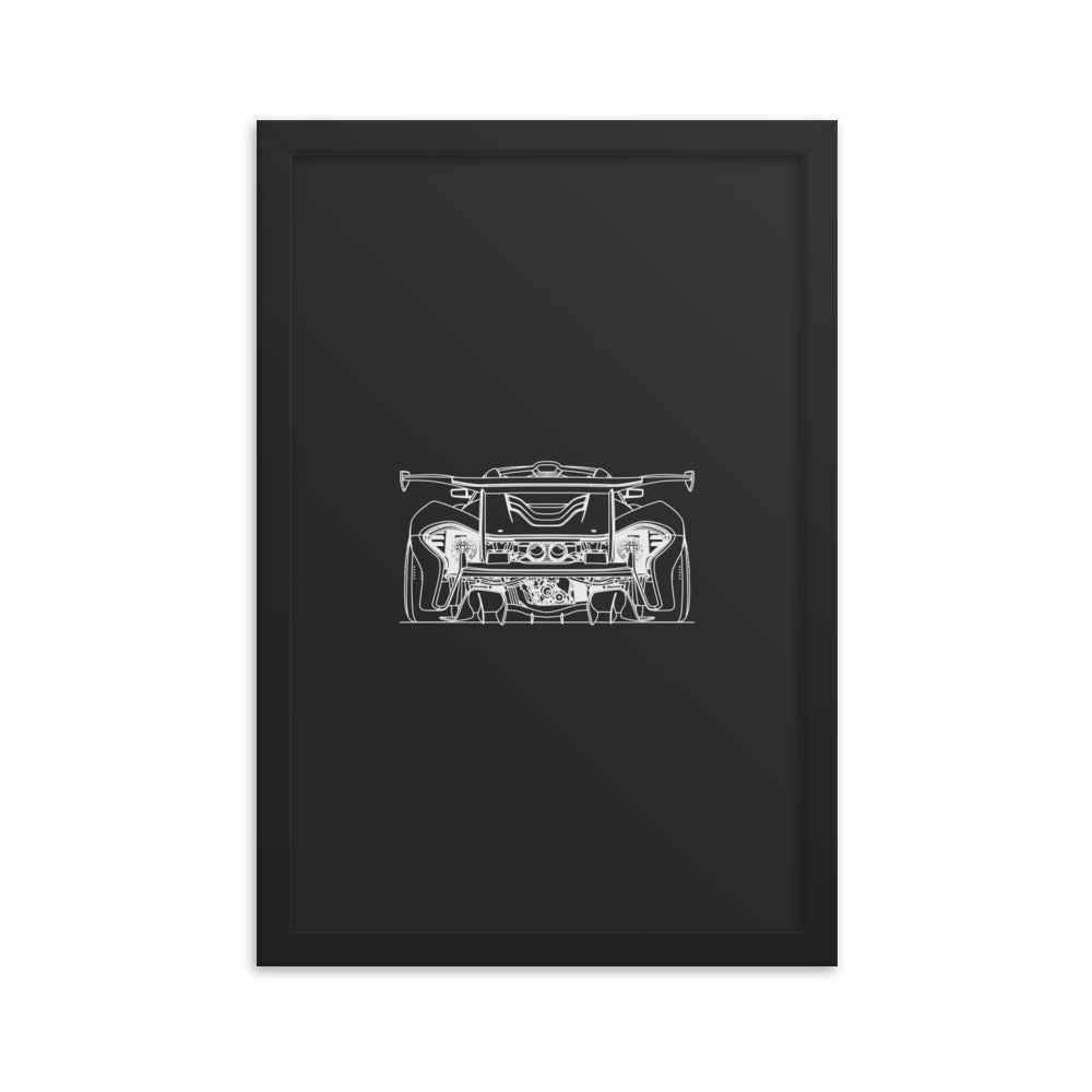 McLaren P1 GTR Rear Poster