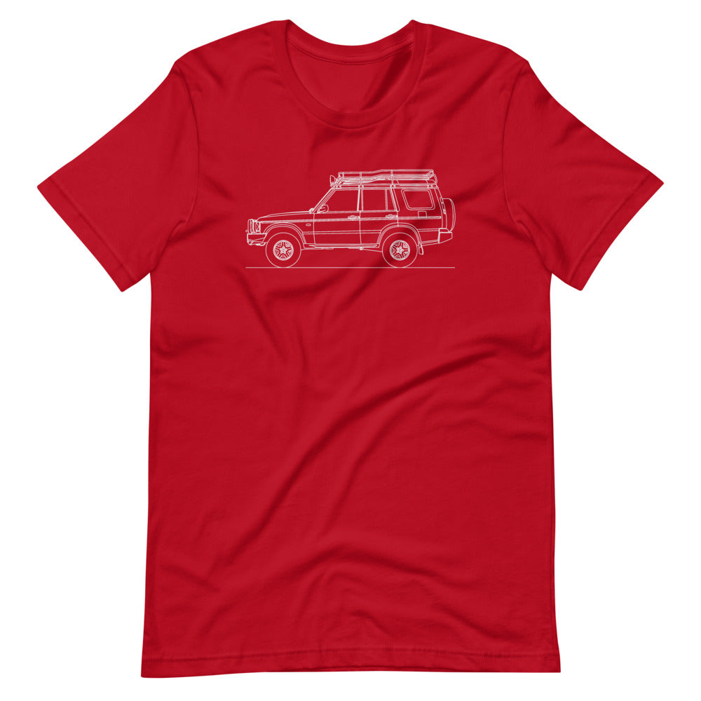 Land Rover Discovery II t-shirt on display