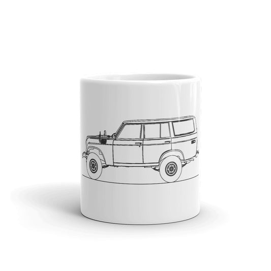 Toyota Land Cruiser J50 Outline ceramic coffee mug