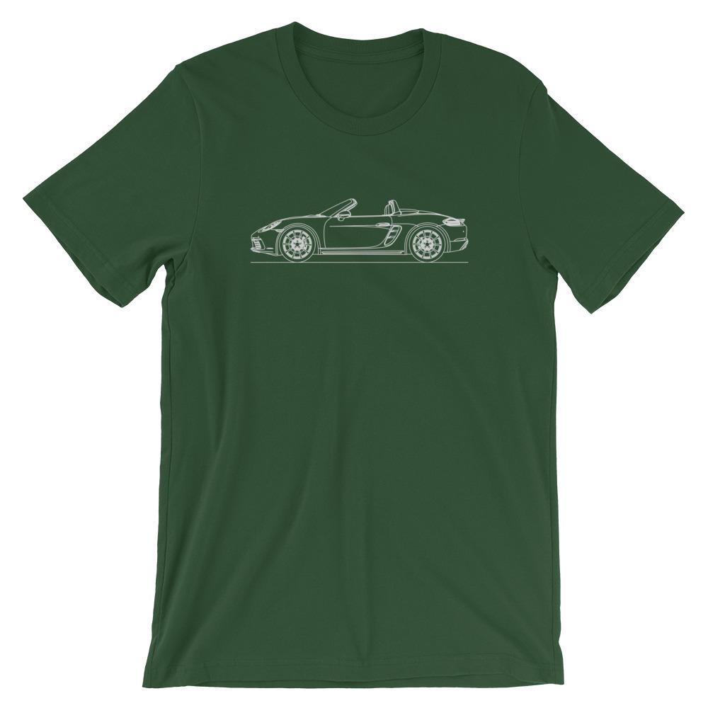Porsche Boxster S 718 T-shirt Forest - Artlines Design