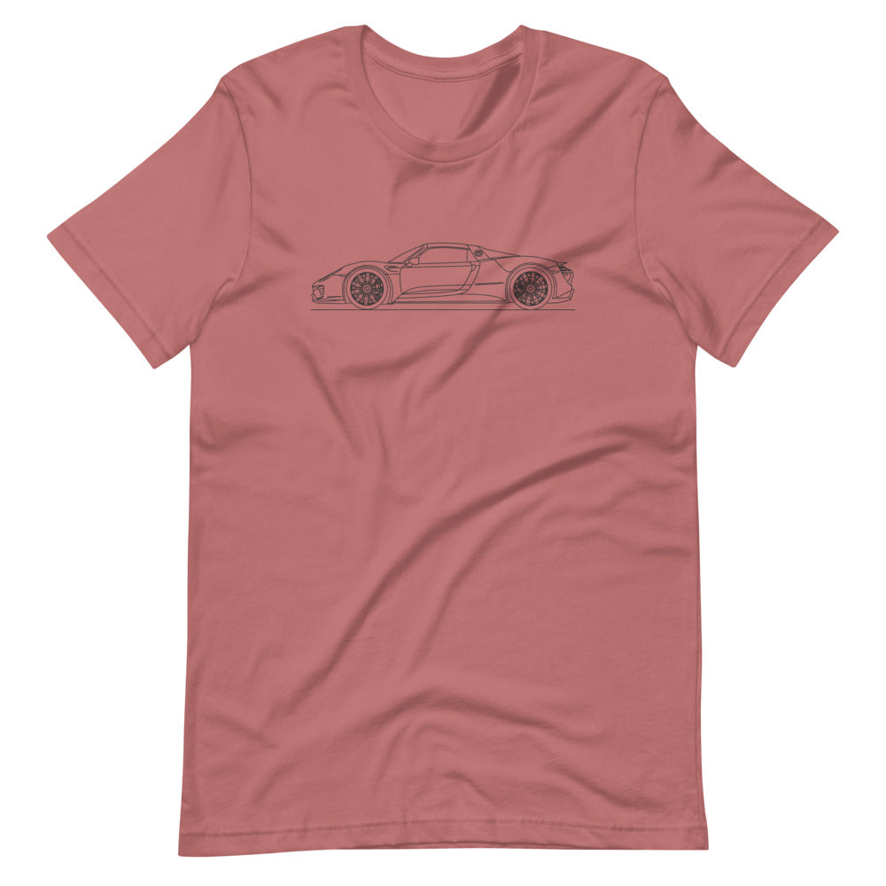 Porsche 918 Spyder T-shirt Mauve - Artlines Design