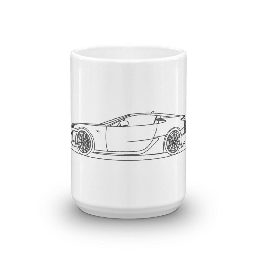 Lexus LFA mug with sleek design and logo