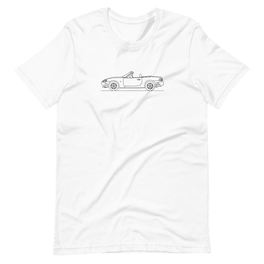 Mazda MX-5 Miata NB t-shirt design displayed