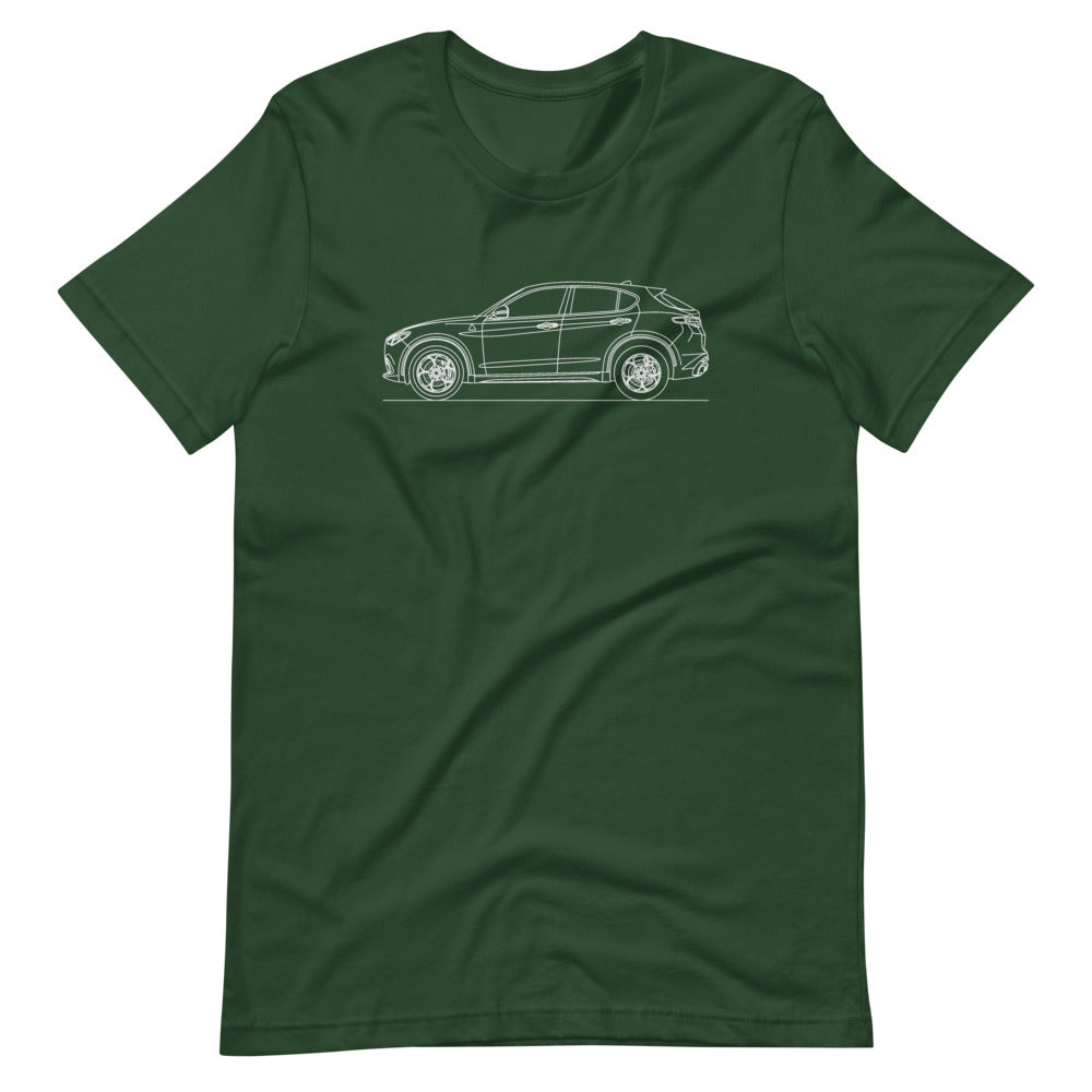 Alfa Romeo Stelvio Quadrifoglio Forest T-shirt - Artlines Design