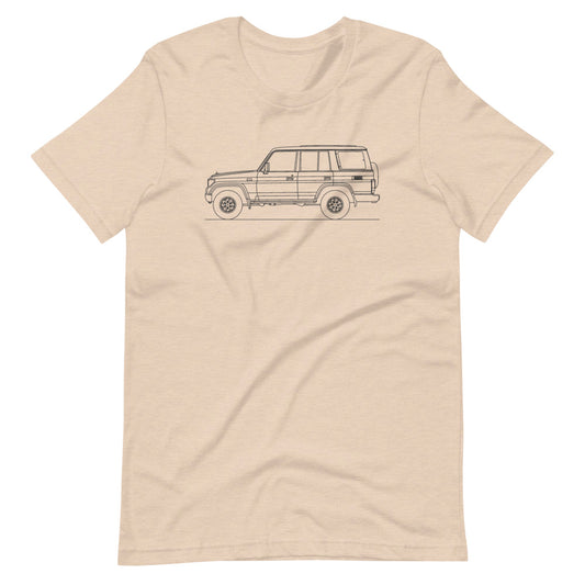 Toyota Land Cruiser J70 silhouette T-shirt design