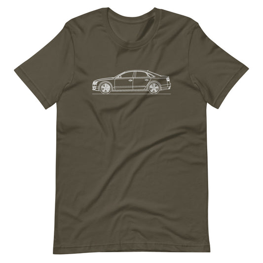Audi D4 S8 silhouette stylish T-shirt design