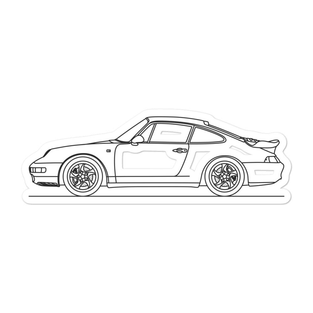 Porsche 911 993 Turbo Outline sticker design