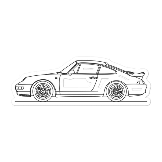 Porsche 911 993 Turbo Outline sticker design