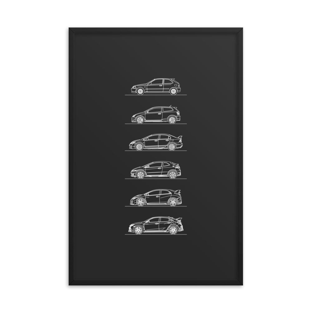 Honda Civic Type R Evolution Poster – Artlines Design