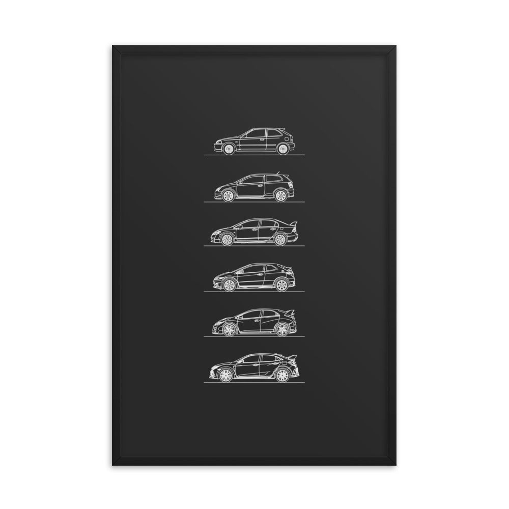 Honda Civic Type R Evolution Poster