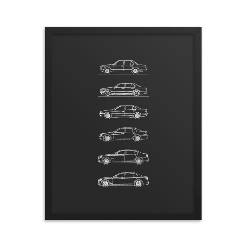 BMW 7 Series Evolution Poster
