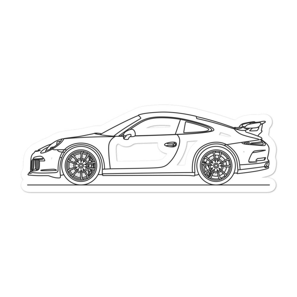 Porsche 911 991 GT3 Outline sticker design