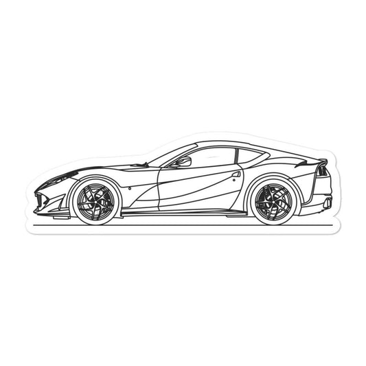 Ferrari 812 Superfast Outline sticker on display