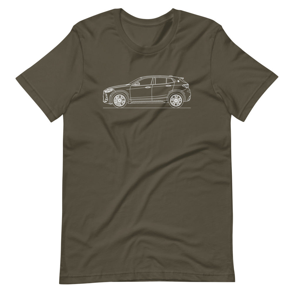 BMW F39 X2 T-shirt Army - Artlines Design