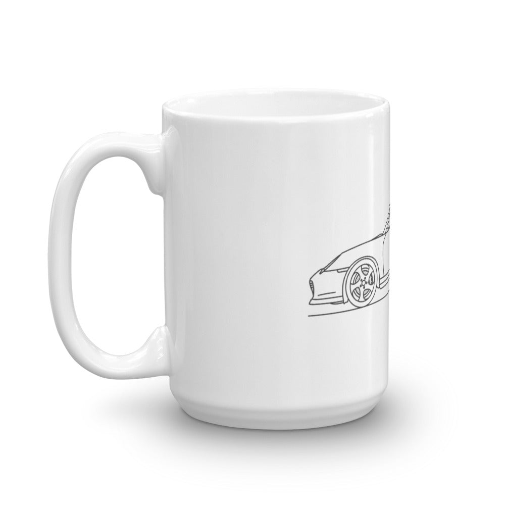 Porsche 911 996 Turbo mug on display