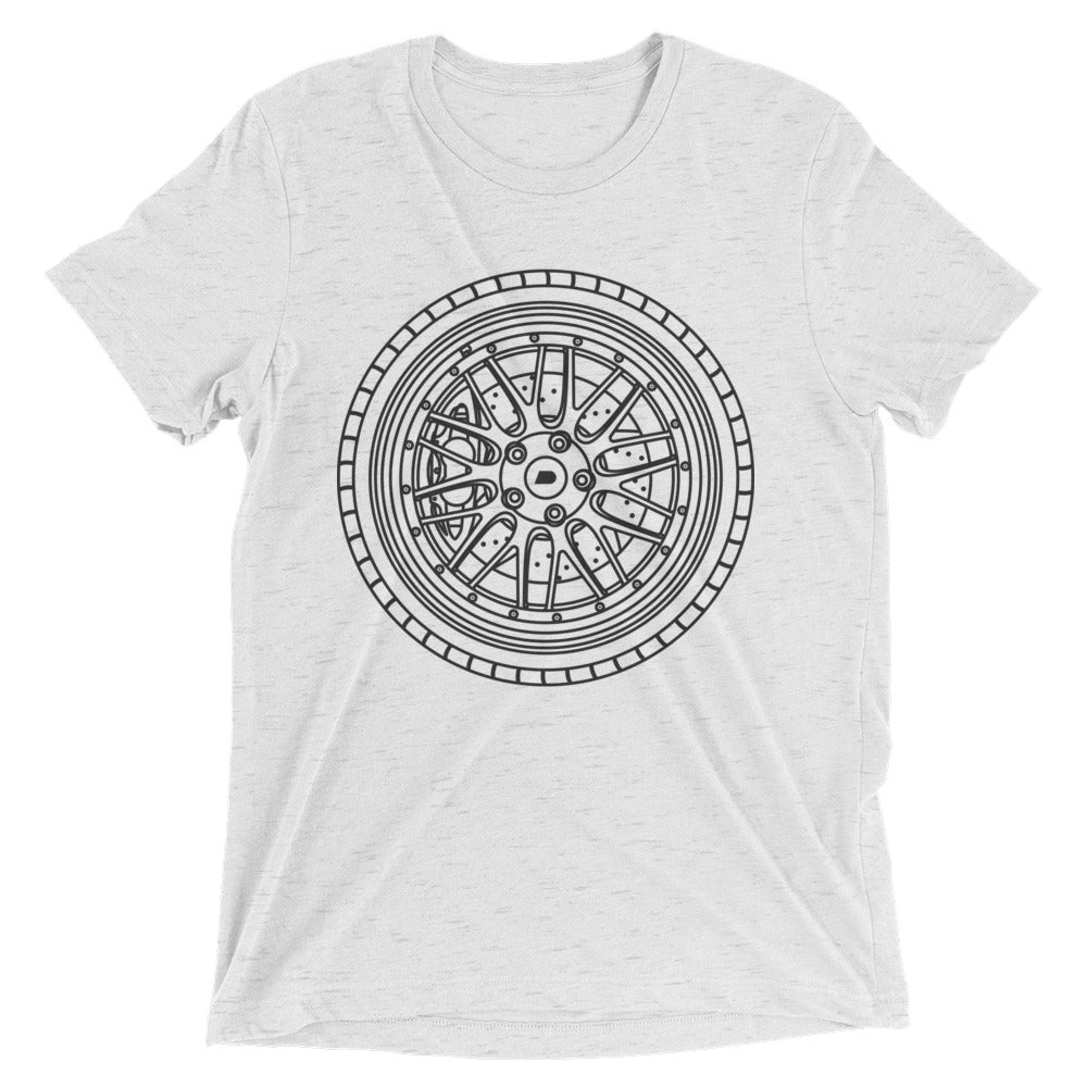 BBS LM Wheel Outline on a stylish t-shirt