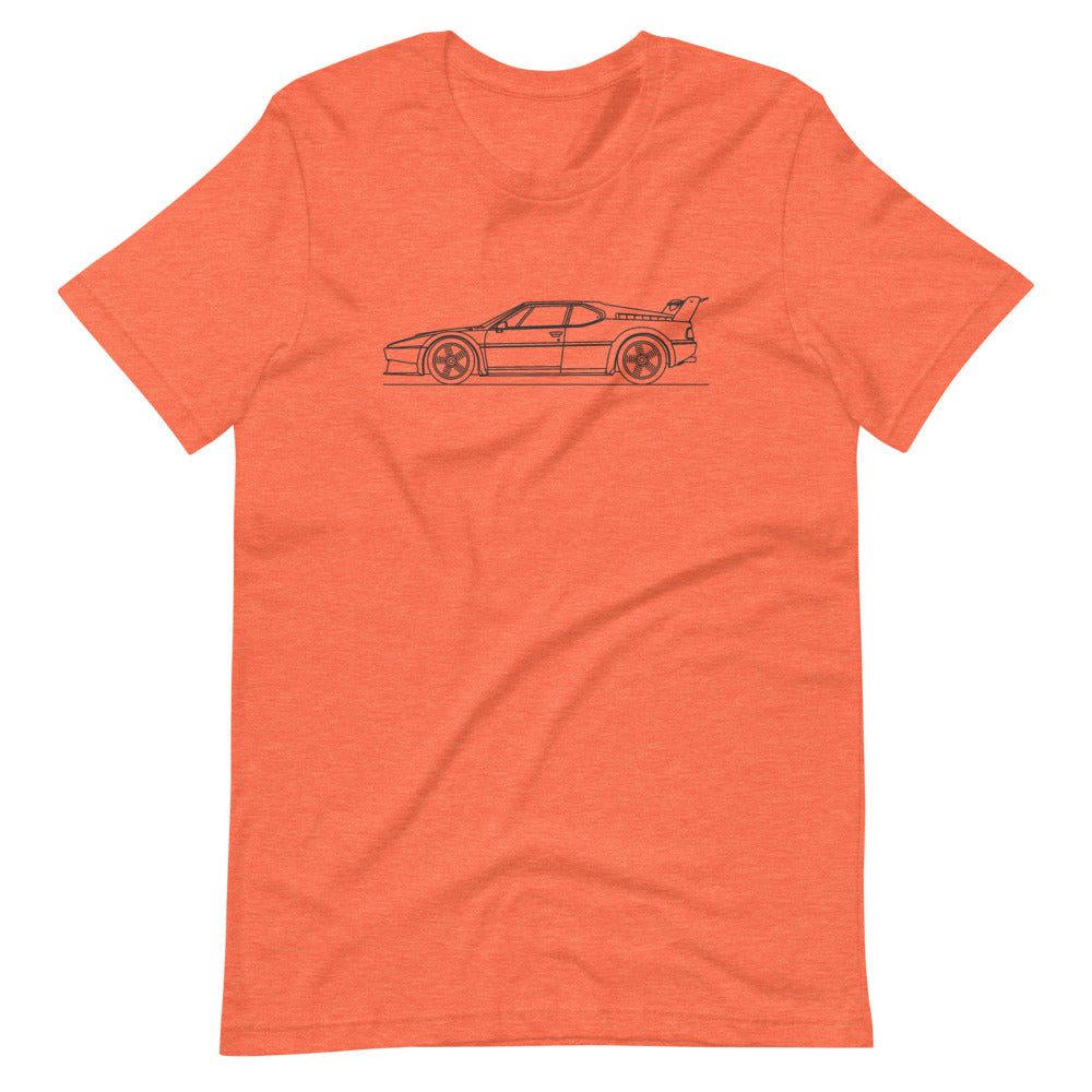 BMW E26 M1 Procar T-shirt Heather Orange - Artlines Design