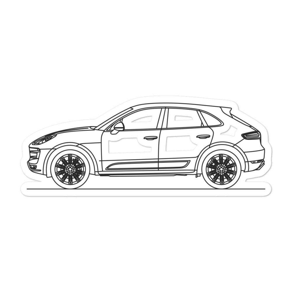 Porsche Macan Turbo 95B Outline Sticker for Car Enthusiasts – Artlines ...