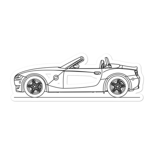 BMW E85 Z4M Silhouette sticker on display