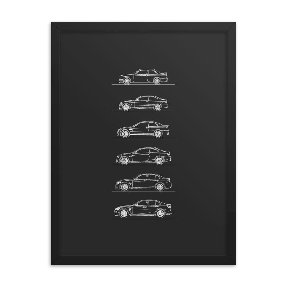 BMW M3 Evolution Outline poster on display