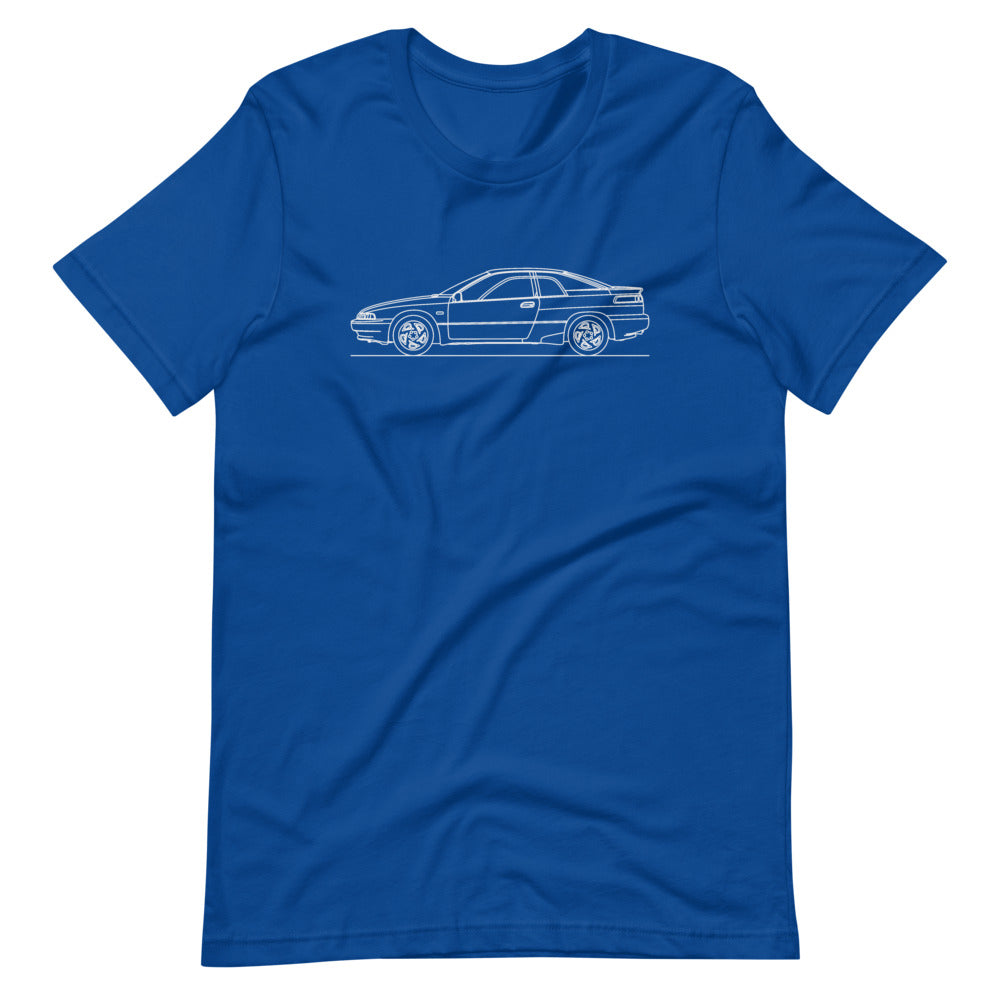 Subaru SVX t-shirt displayed on a gray background