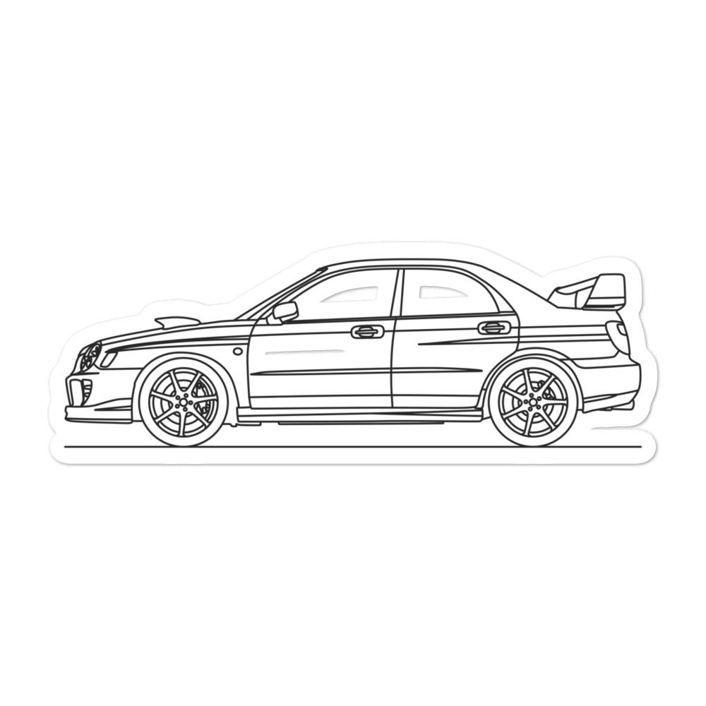 Subaru Impreza WRX STI II "Bugeye" Sticker - Artlines Design