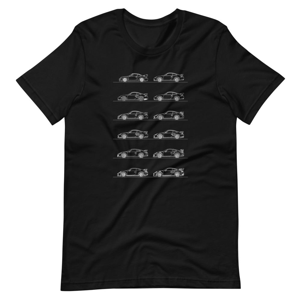 Porsche 911 GT2 GT3 evolution t-shirt design
