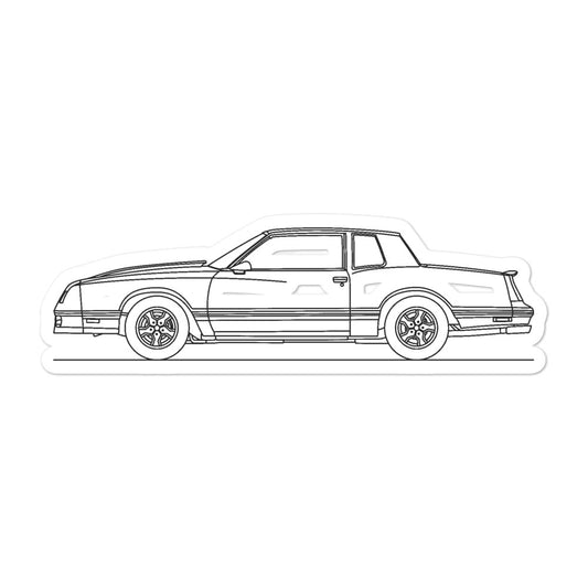 Chevrolet Monte Carlo SS 4th Gen Outline sticker design