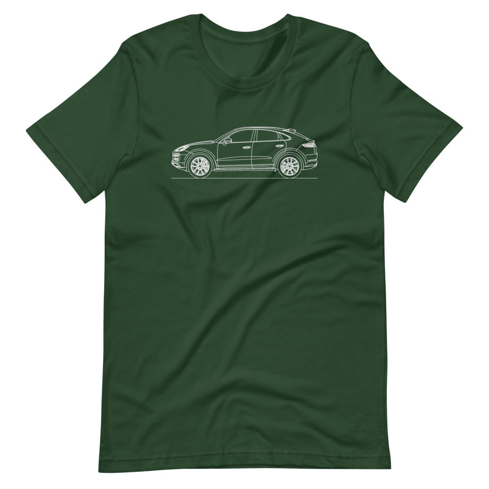 Porsche Cayenne E3 Turbo S Coupé T-shirt Forest - Artlines Design