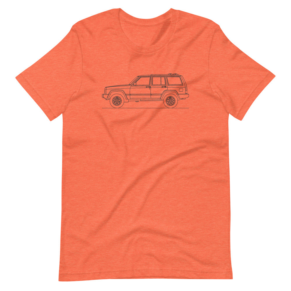 jeep cherokee xj t-shirt design displayed
