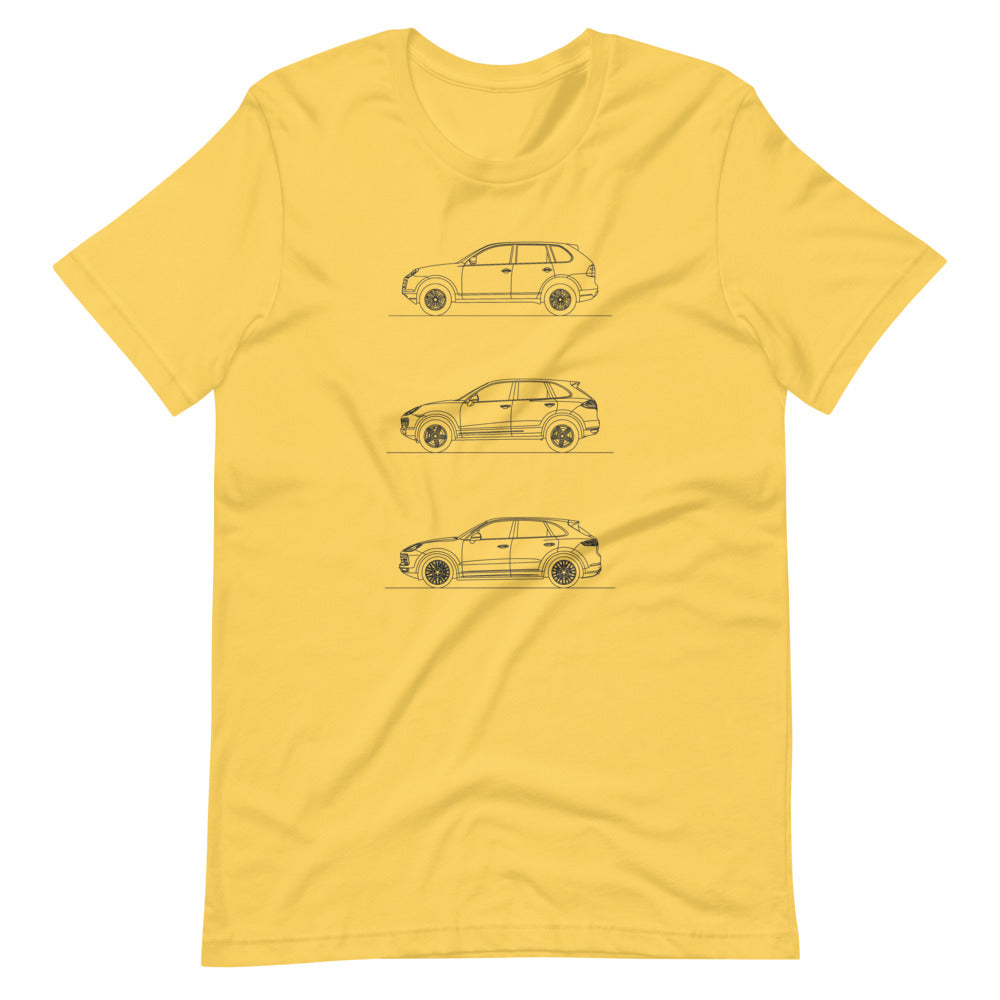 Porsche Cayenne Evolution T-shirt Yellow - Artlines Design