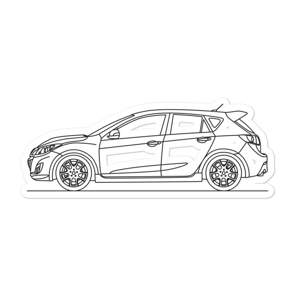 Mazdaspeed 3 silhouette poster on a wall