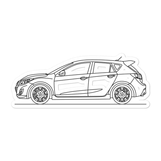 Mazdaspeed 3 silhouette poster on a wall