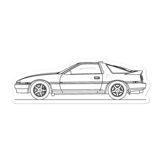 Toyota Supra A70 Outline sticker on laptop