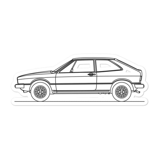 Volkswagen Scirocco MK1 Silhouette vinyl sticker design
