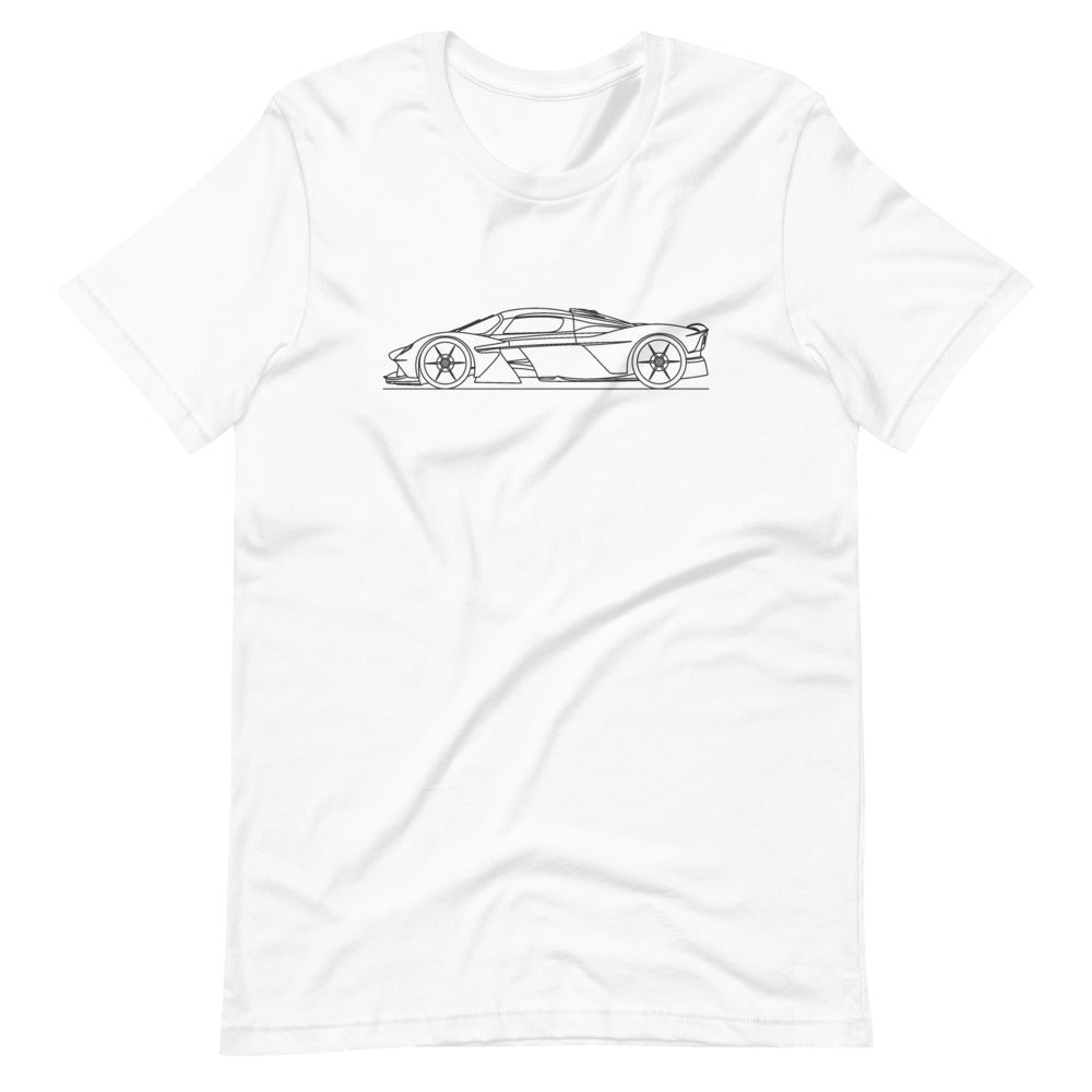 Aston Martin Valkyrie t-shirt on display