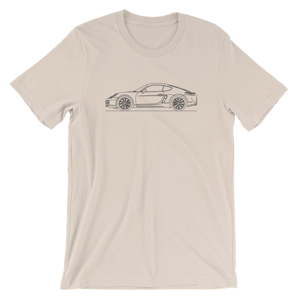 Porsche Cayman S 981 T-shirt Heather Dust - Artlines Design