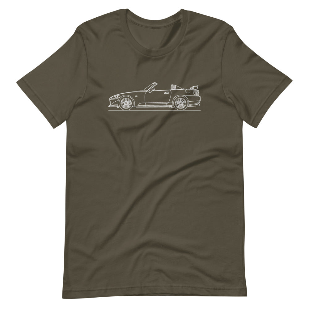 Honda S2000 CR silhouette T-shirt design display