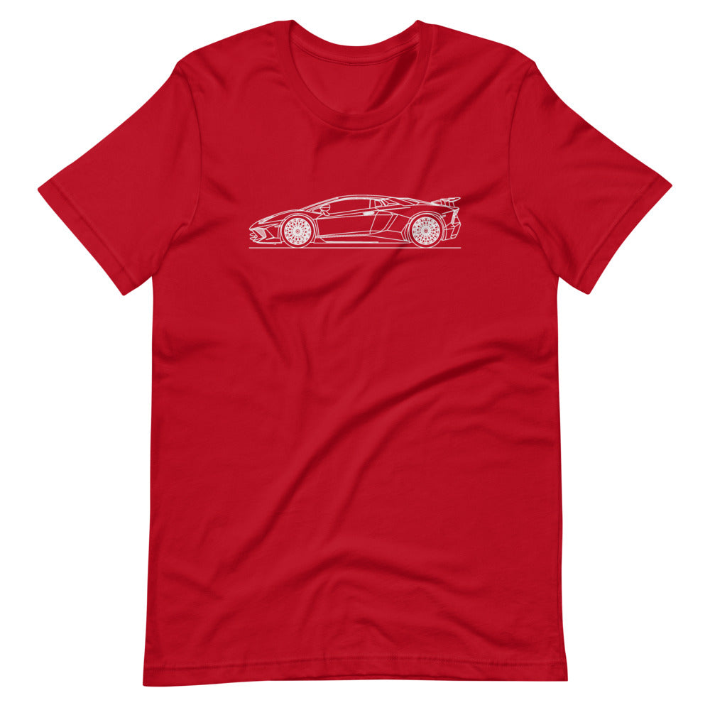 Lamborghini Aventador SV Silhouette Graphic T-Shirt Design
