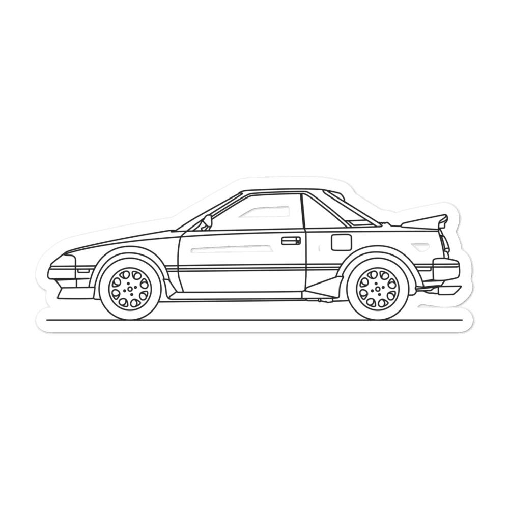 Toyota MR2 W10 Outline sticker in vibrant design